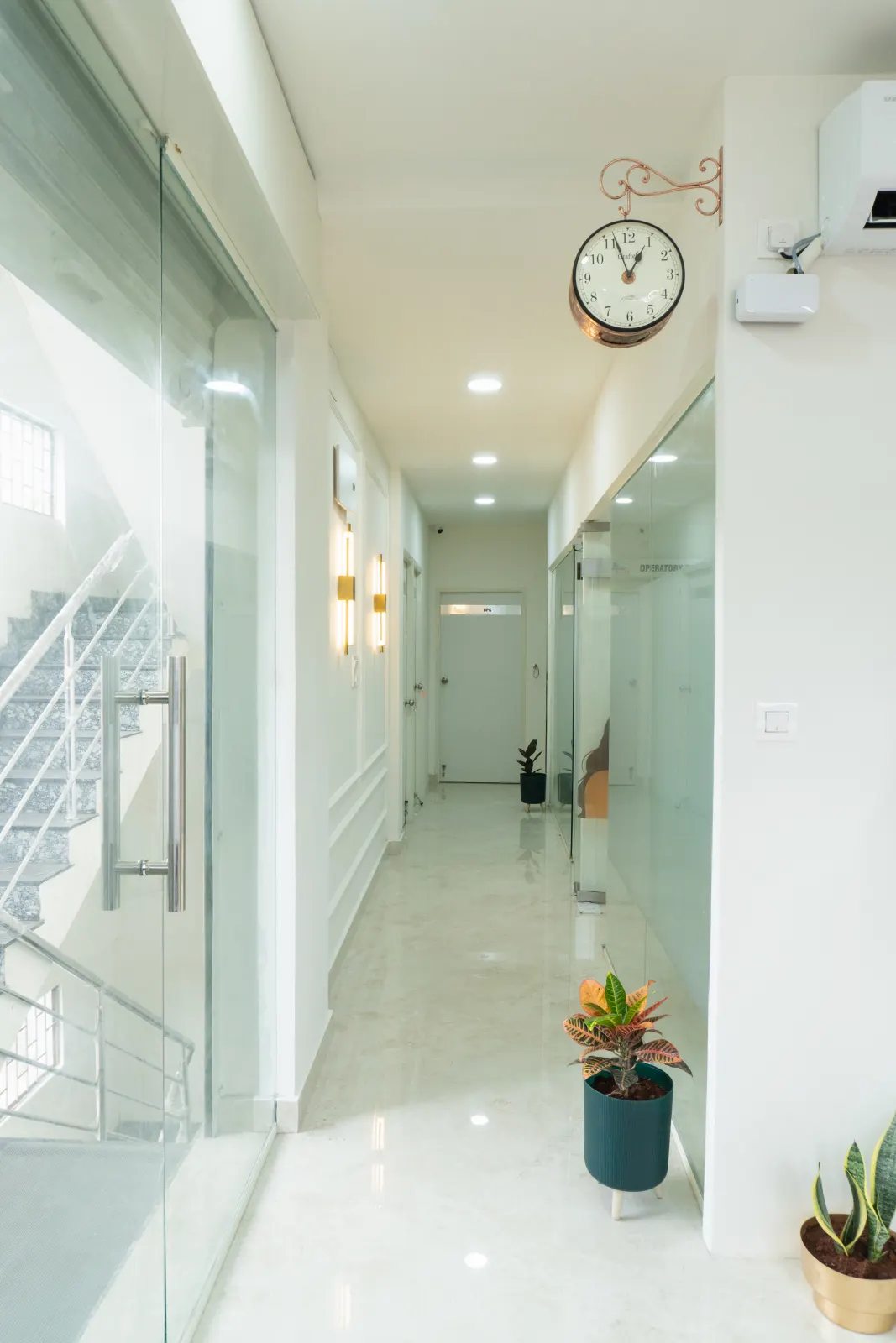 Clinic entry hallway